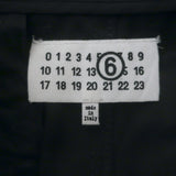 MM6 Maison Margiela Logo-Embroidered Straight Leg Pants Black Twill Size 36