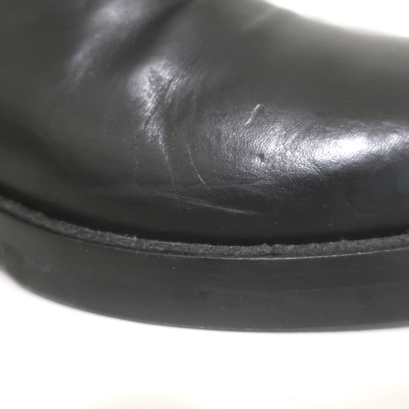 Ann Demeulemeester Knee High Riding Boots Black Leather Size 41