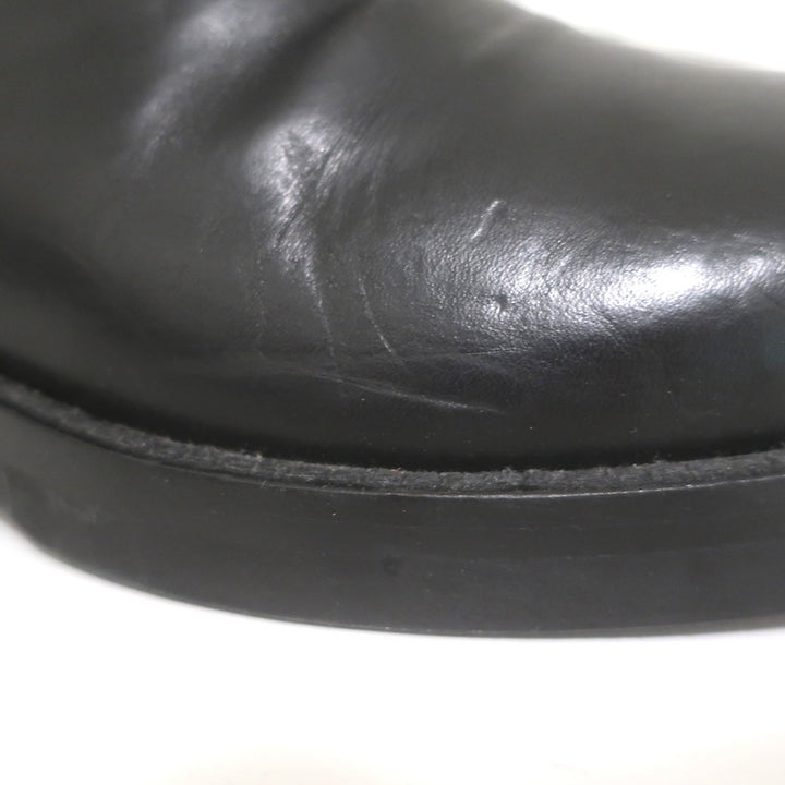 Ann Demeulemeester Knee High Riding Boots Black Leather Size 41
