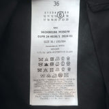 MM6 Maison Margiela Logo-Embroidered Straight Leg Pants Black Twill Size 36