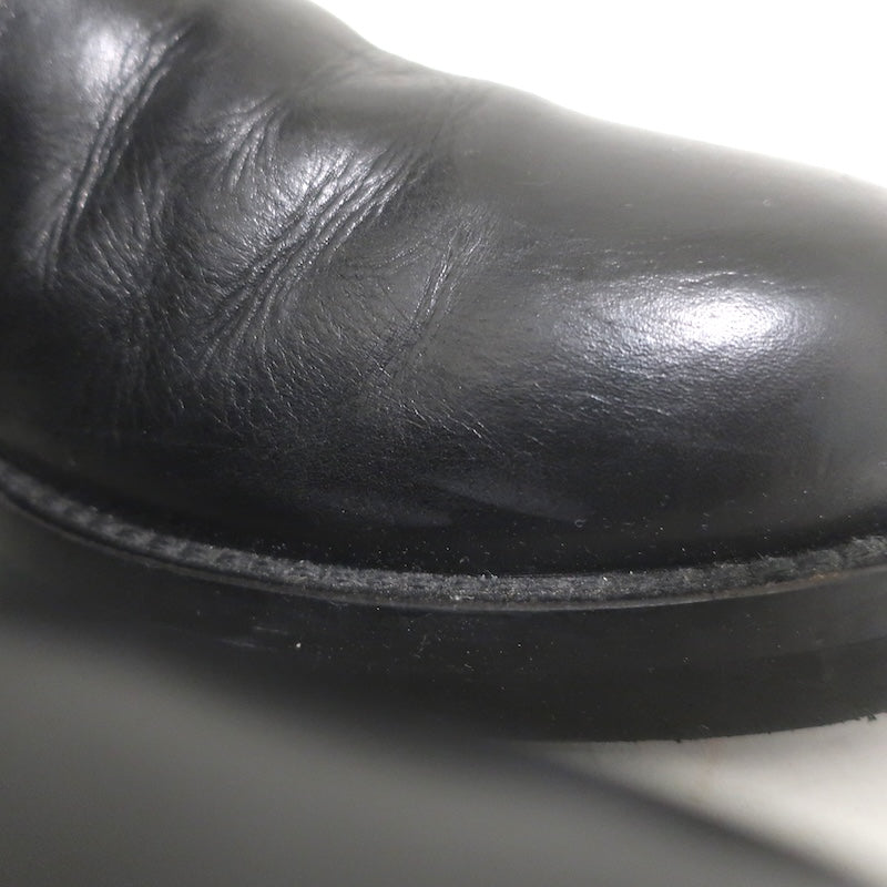Ann Demeulemeester Knee High Riding Boots Black Leather Size 41