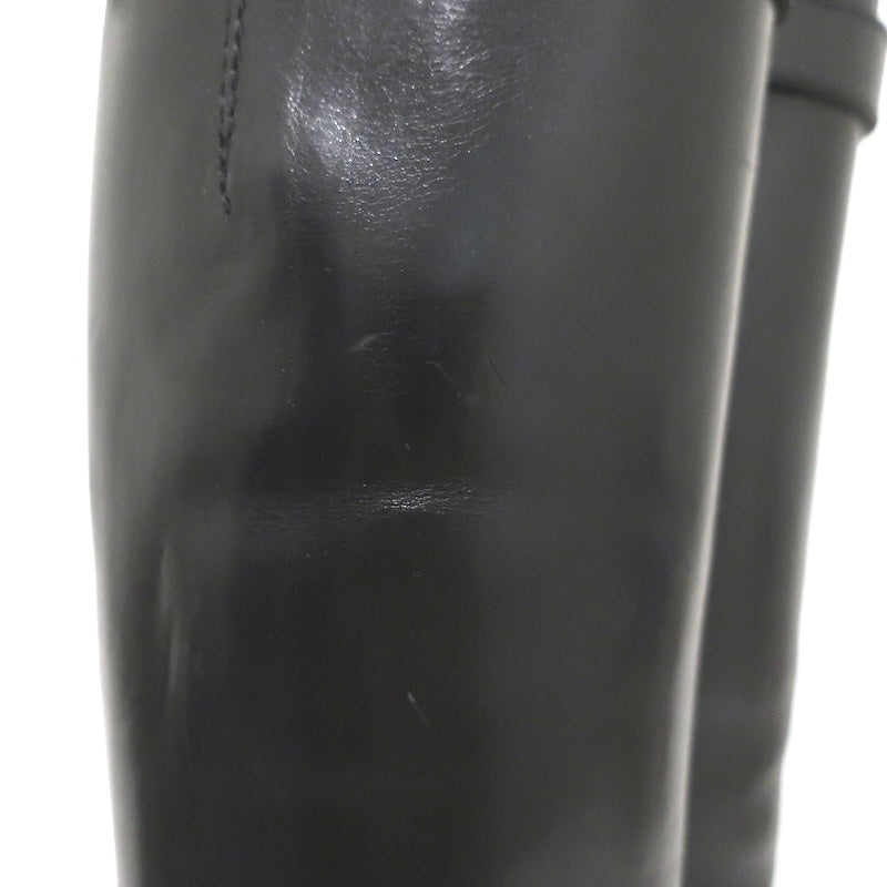 Ann Demeulemeester Knee High Riding Boots Black Leather Size 41