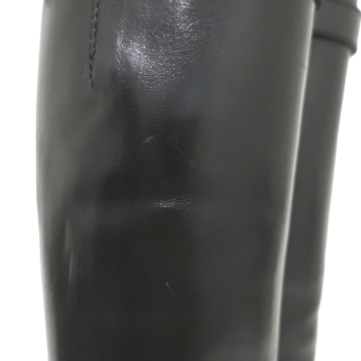 Ann Demeulemeester Knee High Riding Boots Black Leather Size 41