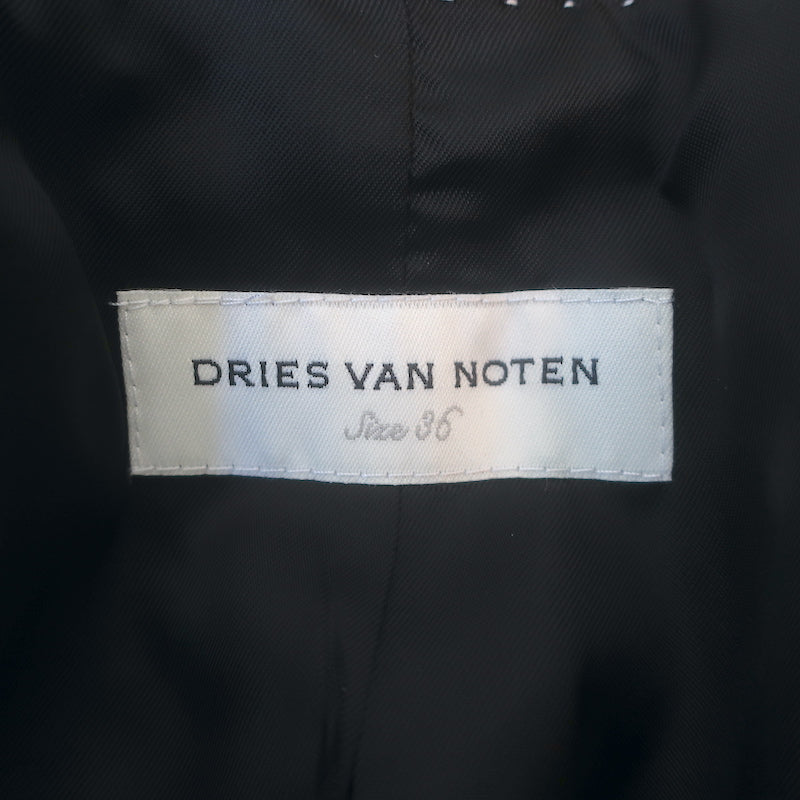 Dries Van Noten jacquard two-button blazer in orchid silk-blend, authentic pre-loved, size 36