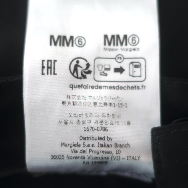 MM6 Maison Margiela Logo-Embroidered Straight Leg Pants Black Twill Size 36