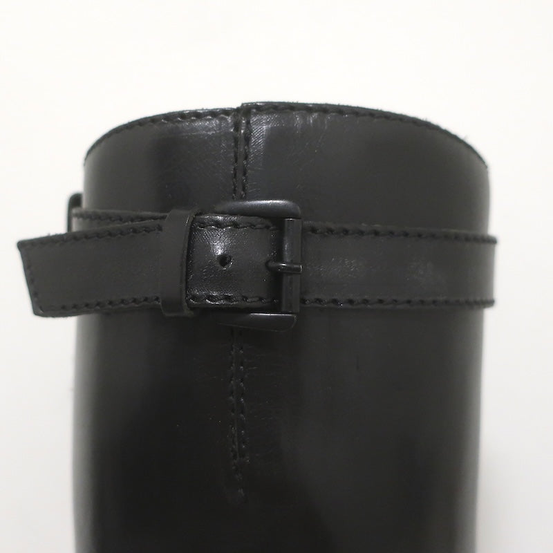 Ann Demeulemeester Knee High Riding Boots Black Leather Size 41