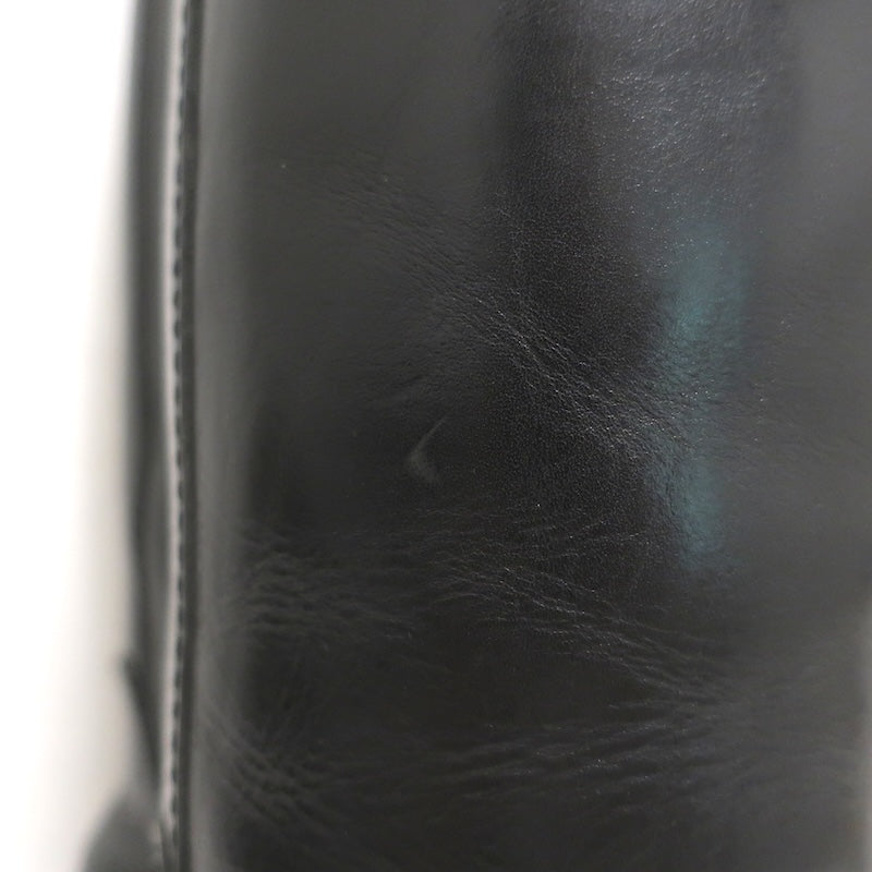 Ann Demeulemeester Knee High Riding Boots Black Leather Size 41