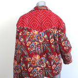Alix of Bohemia Dune Jacket Red Rosemary Print Cotton Size Large