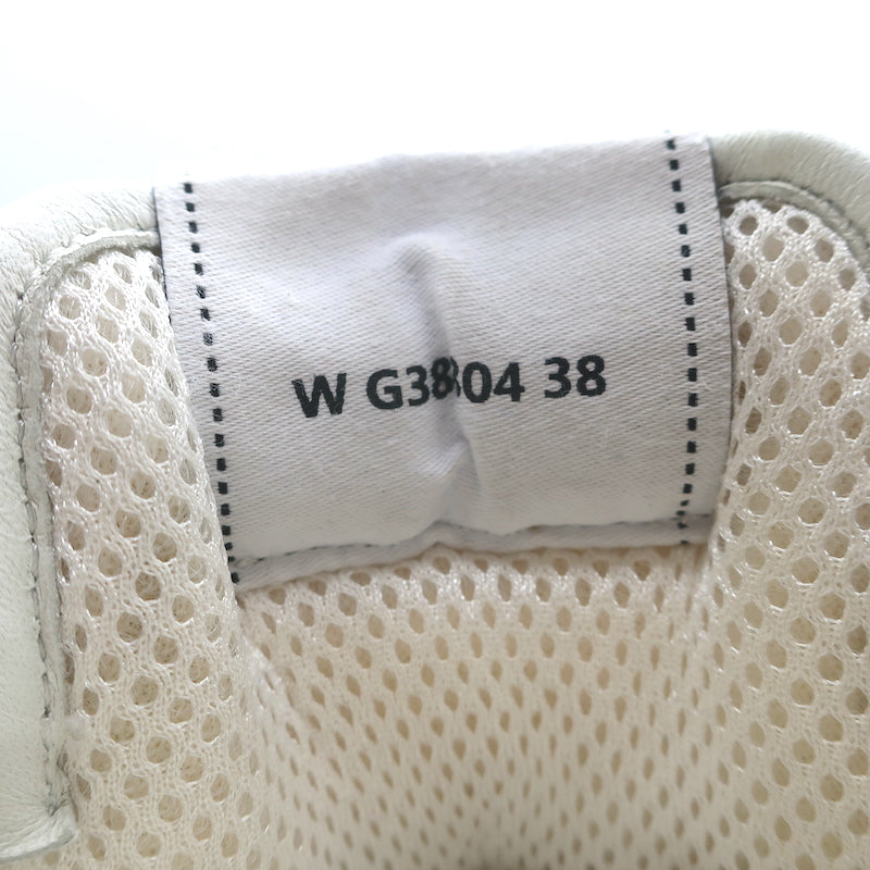 Chanel 22P High Top Sneakers White Mesh &amp; Ecru Suede Size 38