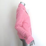 Authentic Bottega Veneta jacquard towelling jacket in bubblegum pink, pre-owned luxury outerwear, size XS