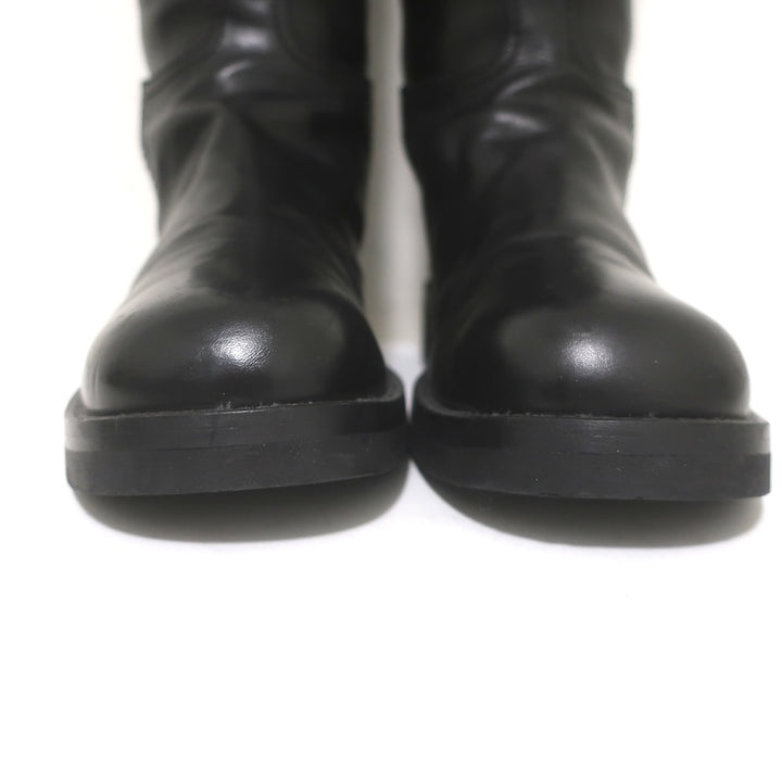 Ann Demeulemeester Knee High Riding Boots Black Leather Size 41