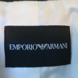 Emporio Armani Trompe L'oeil Printed Jacket Black Techno Cady Size 42