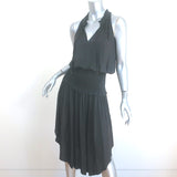Ulla Johnson Cleo Sleeveless Blouson Midi Dress Black Japanese Satin Size 0