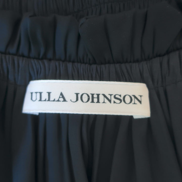 Ulla Johnson Cleo Sleeveless Blouson Midi Dress Black Japanese Satin Size 0