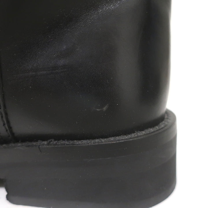Ann Demeulemeester Knee High Riding Boots Black Leather Size 41