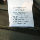 Alexander McQueen Pleated Panama Shorts Olive Cotton Size 42