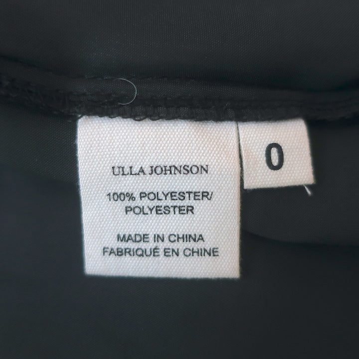 Ulla Johnson Cleo Sleeveless Blouson Midi Dress Black Japanese Satin Size 0