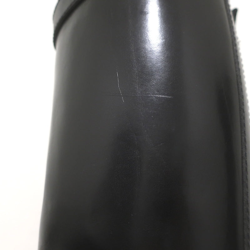 Ann Demeulemeester Knee High Riding Boots Black Leather Size 41
