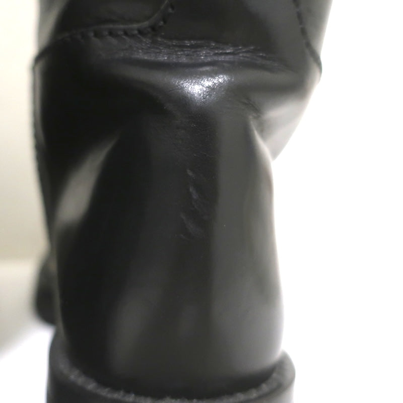 Ann Demeulemeester Knee High Riding Boots Black Leather Size 41