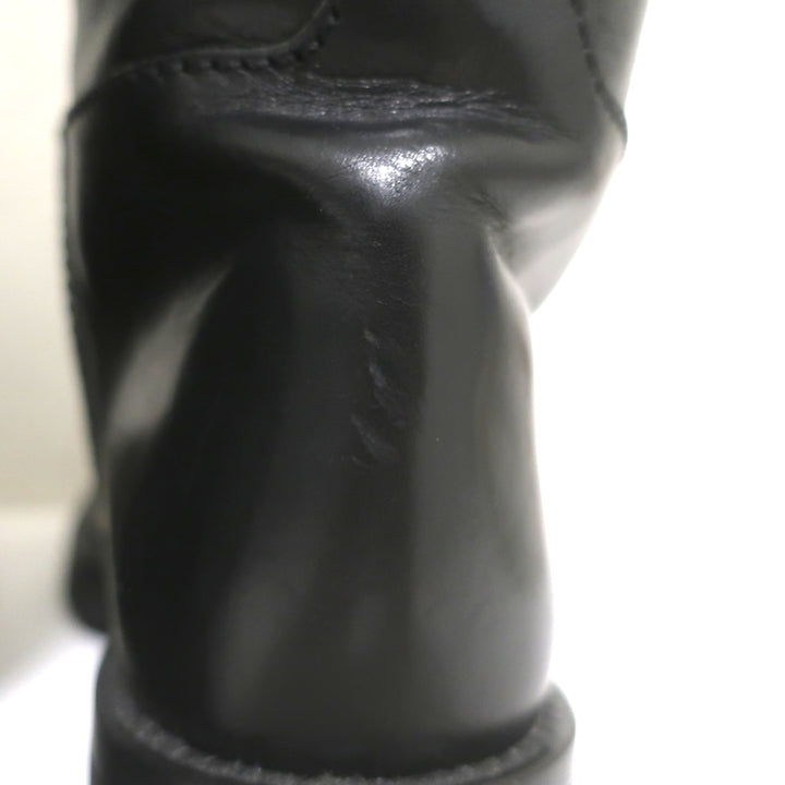 Ann Demeulemeester Knee High Riding Boots Black Leather Size 41