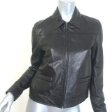 Nili Lotan Freddie Zip-Up Leather Jacket Black Size Small