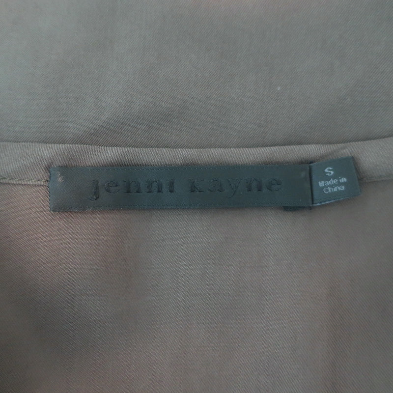 Jenni Kayne Rio Midi Slip Dress Olive Gray Matte Satin Size Small