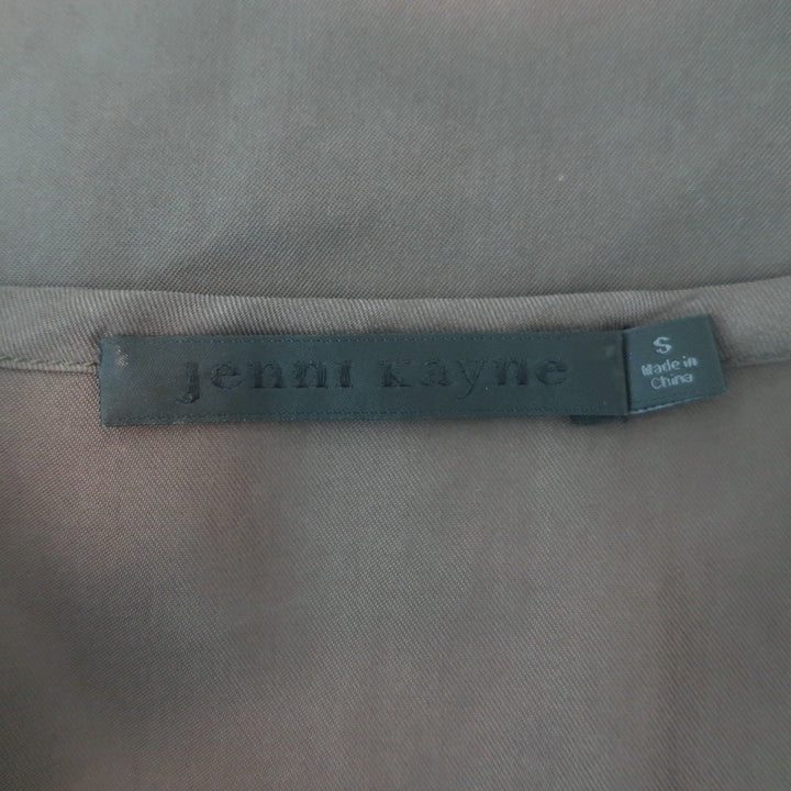Jenni Kayne Rio Midi Slip Dress Olive Gray Matte Satin Size Small