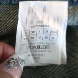 Christian Dior Floral Paisley Print Denim Shorts Indigo Cotton Size US 6