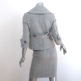 Robert Rodriguez Skirt Suit Heather Gray Cotton-Wool Size 0