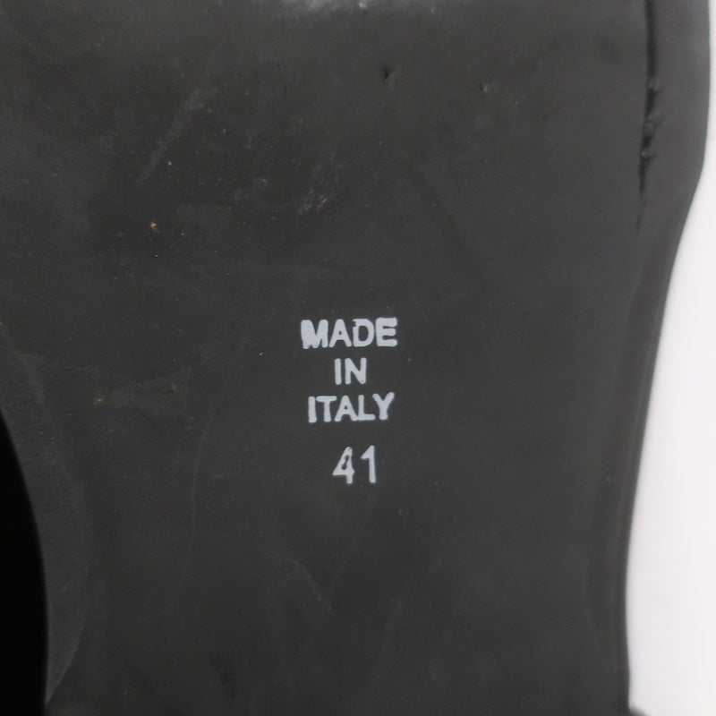 Ann Demeulemeester Knee High Riding Boots Black Leather Size 41