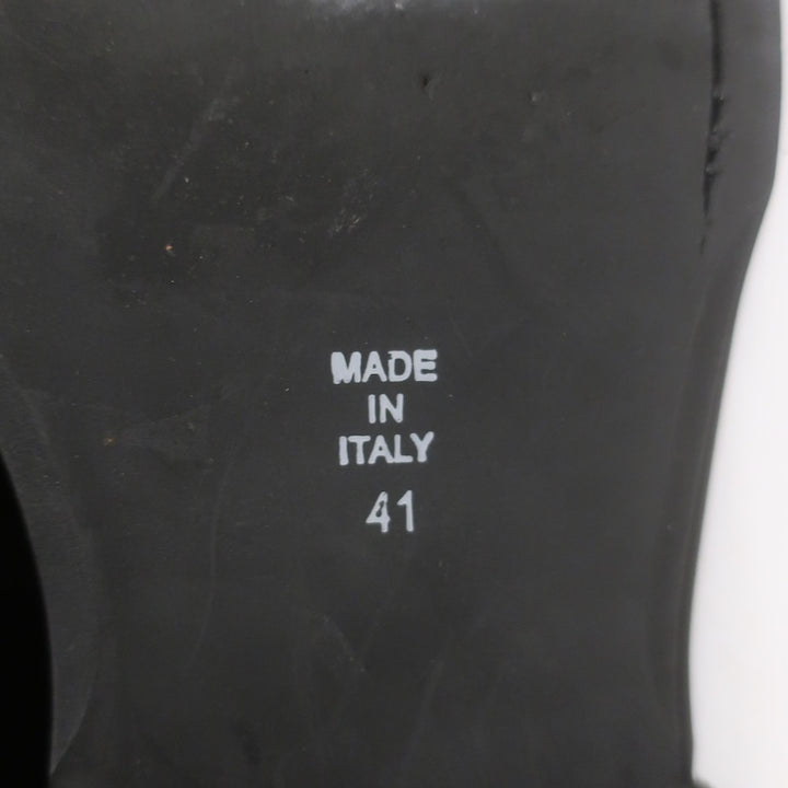 Ann Demeulemeester Knee High Riding Boots Black Leather Size 41