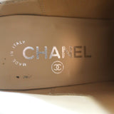 Chanel Graffiti Chelsea Boots Cream Canvas Size 38.5 Flat Ankle Boots