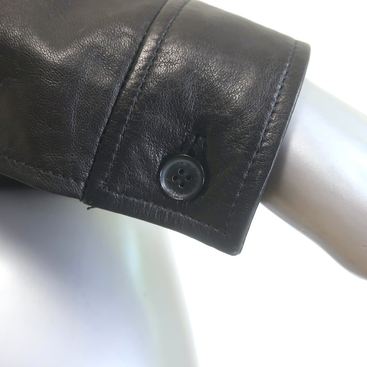 Nili Lotan Freddie Zip-Up Leather Jacket Black Size Small