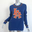 Gucci x MLB LA Angels Jeweled Crewneck Sweater Blue Wool Size Medium