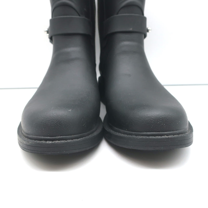 Rag &amp; Bone Moto Rain Boots Black Rubber Size 36