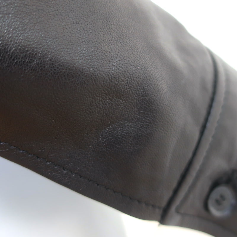 Nili Lotan Freddie Zip-Up Leather Jacket Black Size Small