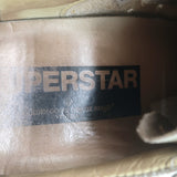 Golden Goose Superstar Flag Sneakers Silver Metallic Leather Size 38