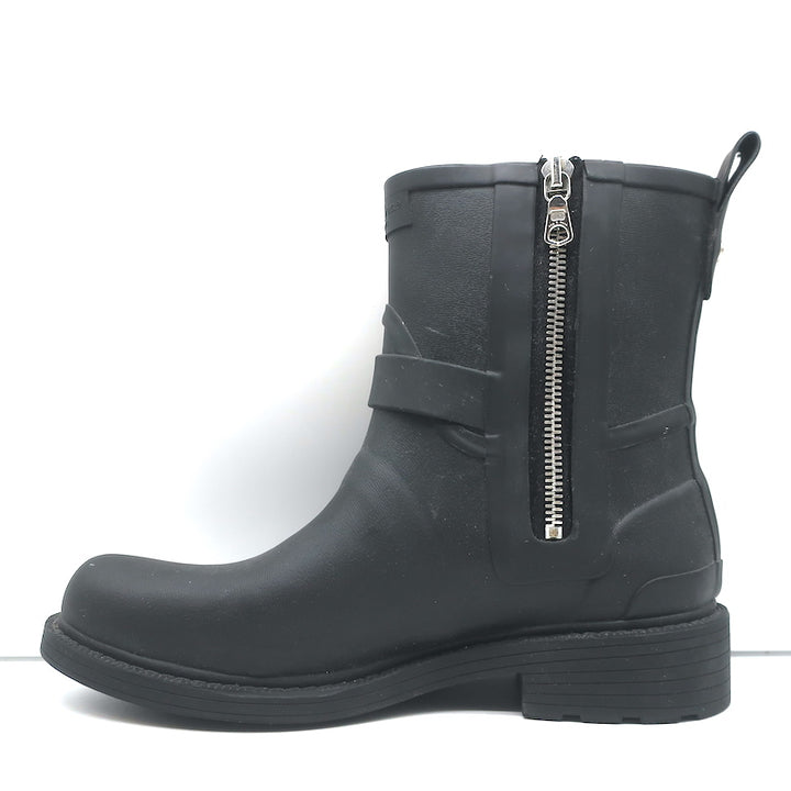 Rag &amp; Bone Moto Rain Boots Black Rubber Size 36