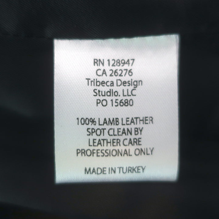 Nili Lotan Freddie Zip-Up Leather Jacket Black Size Small