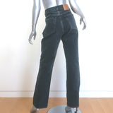 MM6 Maison Margiela High Rise Straight Leg Jeans Washed Black Denim Size 29