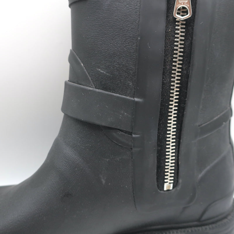 Rag &amp; Bone Moto Rain Boots Black Rubber Size 36