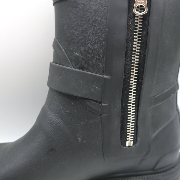 Rag &amp; Bone Moto Rain Boots Black Rubber Size 36