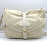 Louis Vuitton Mini Lin Saumur 30 Crossbody Bag Ecru Monogram Canvas
