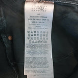 MM6 Maison Margiela High Rise Straight Leg Jeans Washed Black Denim Size 29