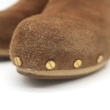 Veronica Beard Dacey Wooden Heel Clogs Brown Suede Size 7.5