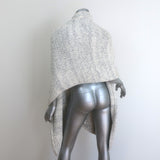 Maison Ullens leather-pocket wrap shawl, cream wool-blend with leather pocket, pre-owned and gently worn luxury accessory.