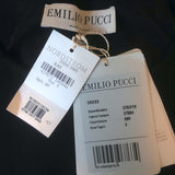 Emilio Pucci Lace Open-Back Mini Dress Black Stretch Wool Jersey Size Small NEW