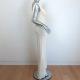 Reformation x Laura Harrier Cavallo Cowl Neck Maxi Dress Ivory Crepe Size 2