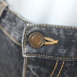 Saint Laurent 90's High Waist Straight Leg Jeans Black Denim Size 29