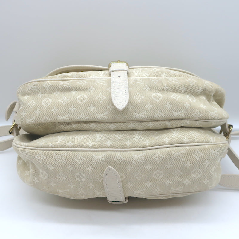 Louis Vuitton Mini Lin Saumur 30 Crossbody Bag Ecru Monogram Canvas